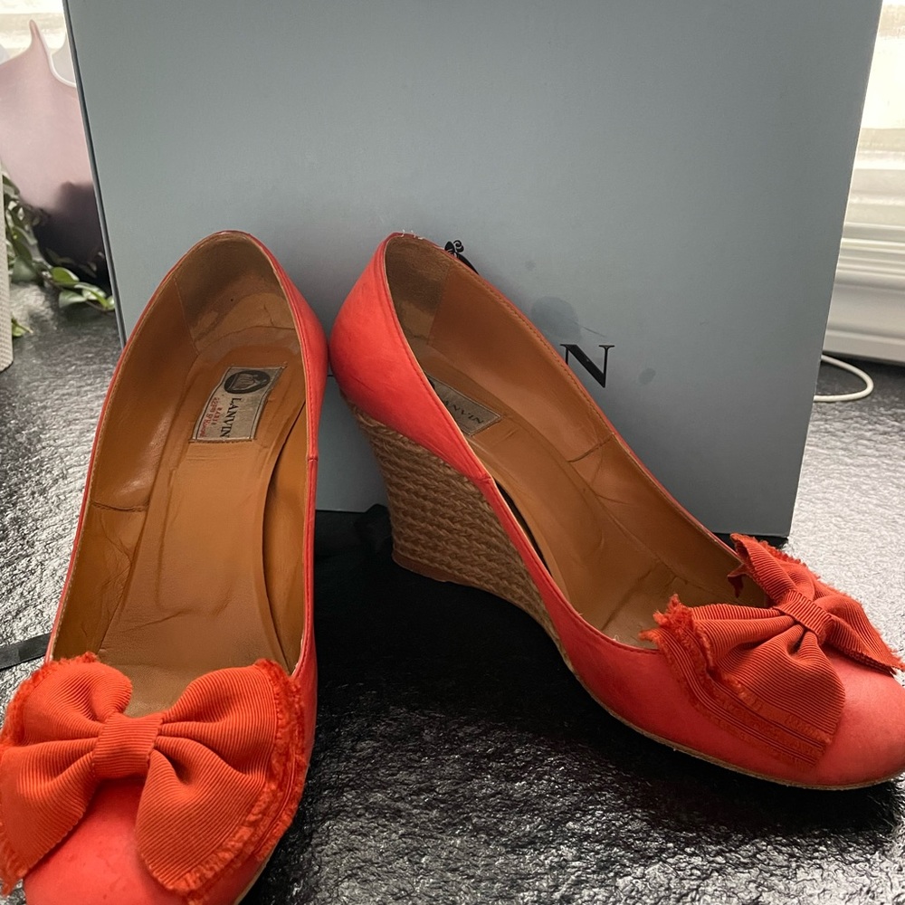 Coral Wedge Pump by Lanvin